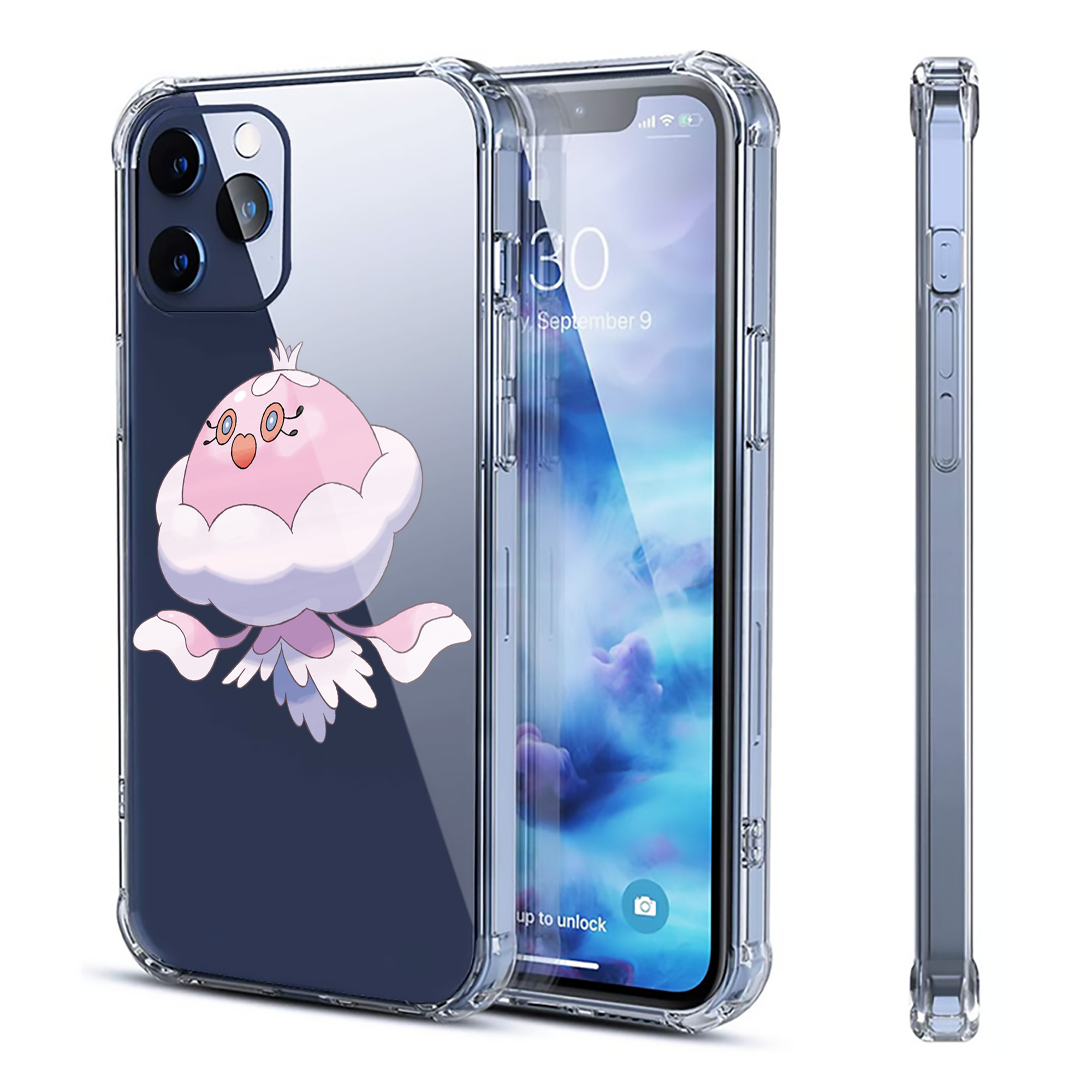 （画像用） ポケットモンスター Pokémon 【iPhone 12シリーズ対応】透明スマホケース（クリアソフトケース）